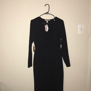 Long sleeved black dress